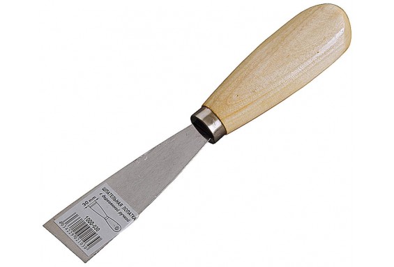 1000-030 Шпательная лопатка ТЕВТОН с деревянной ручкой, 30мм