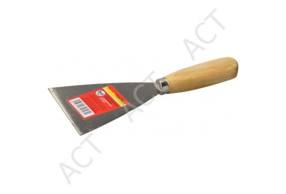 1000-100 Шпательная лопатка ТЕВТОН с деревянной ручкой, 100мм