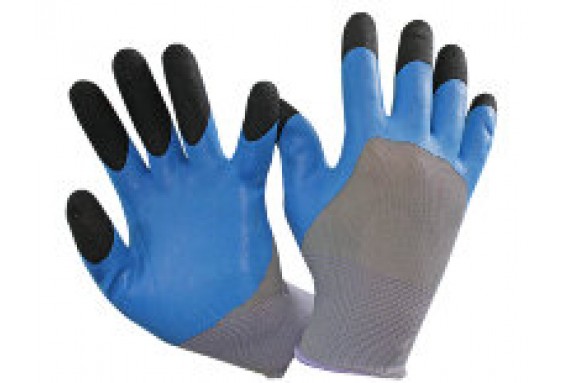 1 Перчатки серые синий облив F555 (пар)