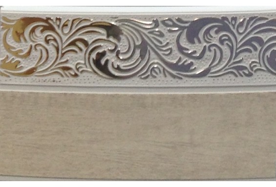 Планка декоративная "Жасмин"белое серебро	